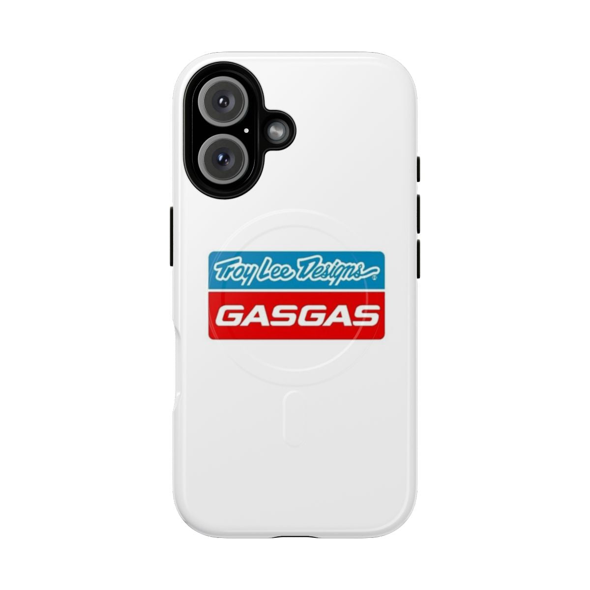 Magnetic tough phone case with motocross racing design