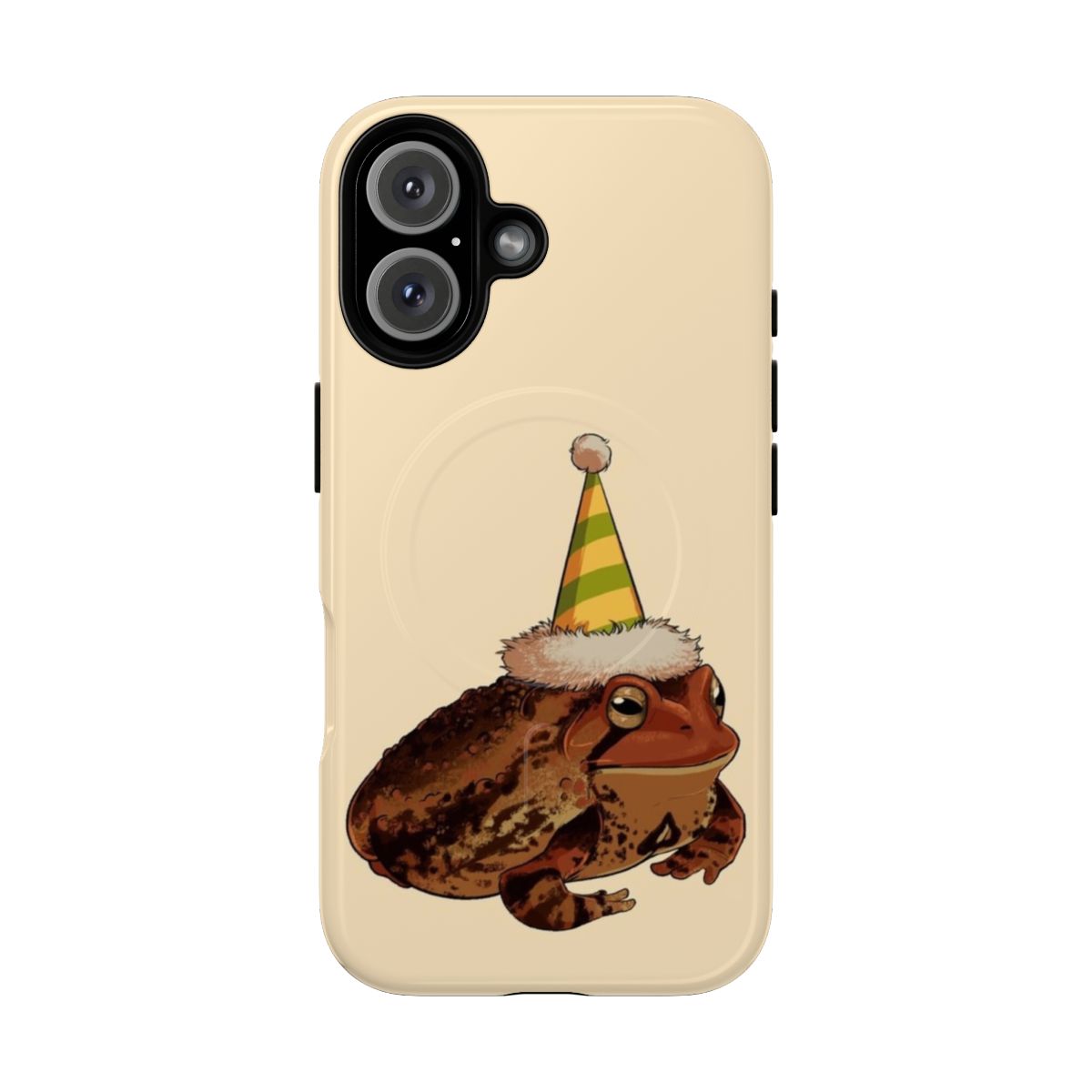 Vibrant and playful magnetic frog and toad phone case