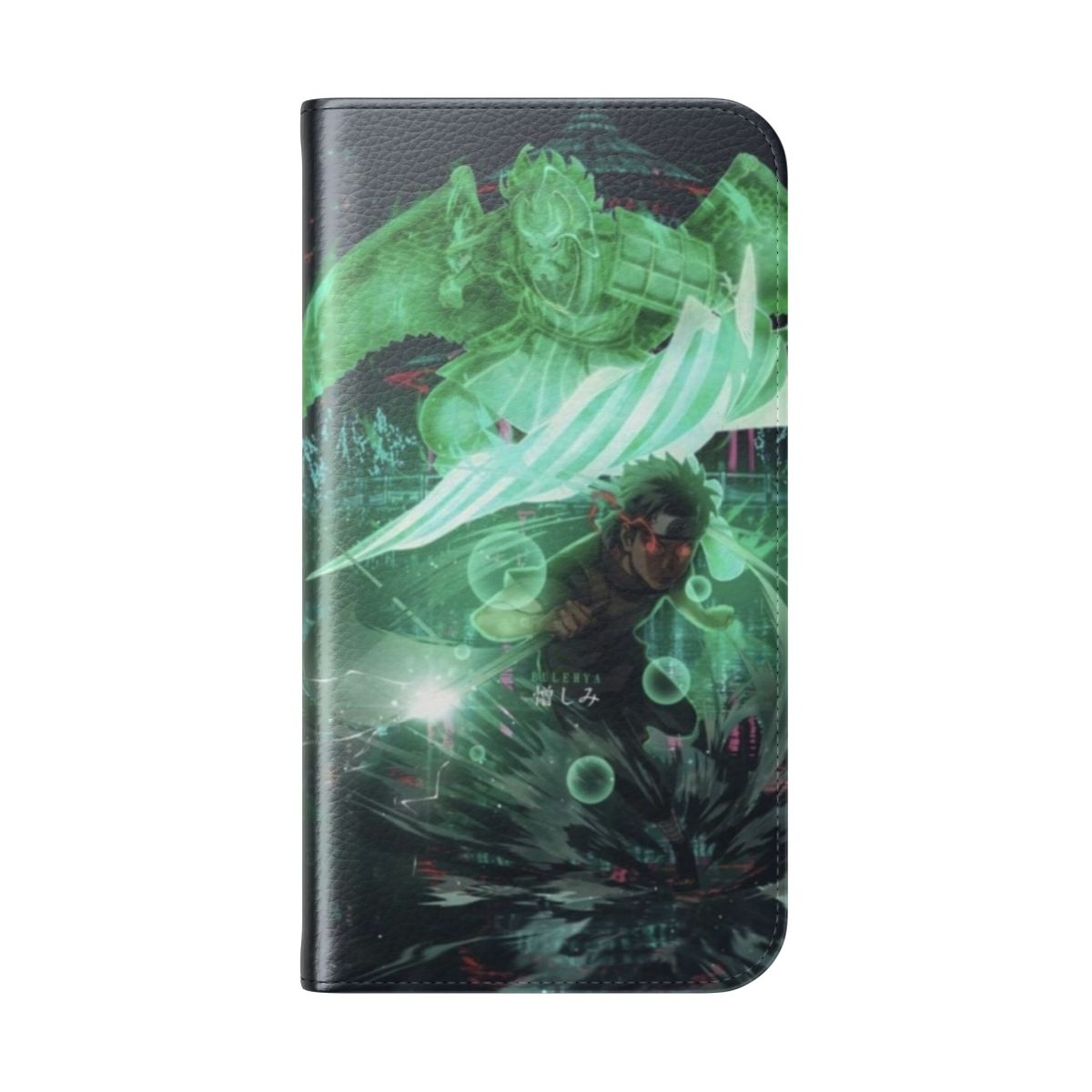 Anime inspired Shisui Susano flip cover phone case featuring the iconic Susano technique from the Naruto series. - Folded Back