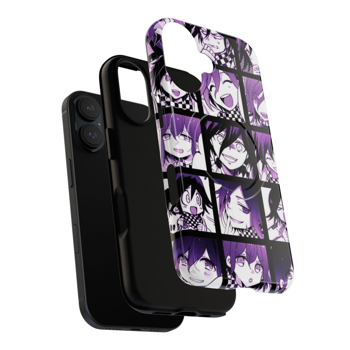 Kokichi Ouma inspired magnetic tough phone case with vibrant colors and character design - Layers