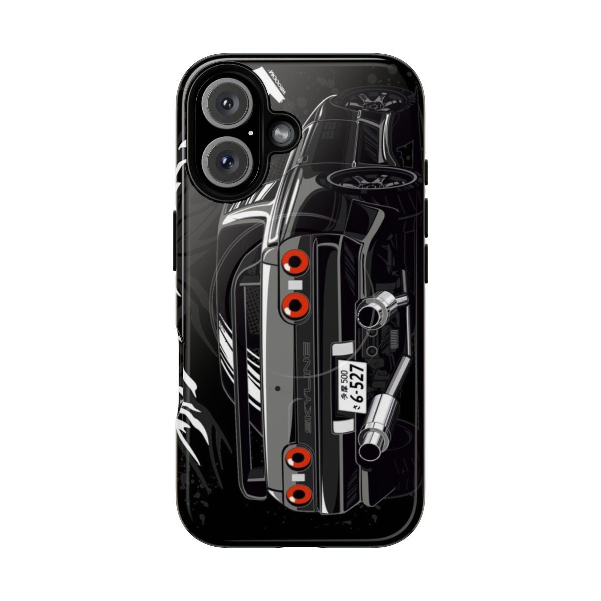 Nissan Skyline R32 inspired custom phone case with a magnetic tough design