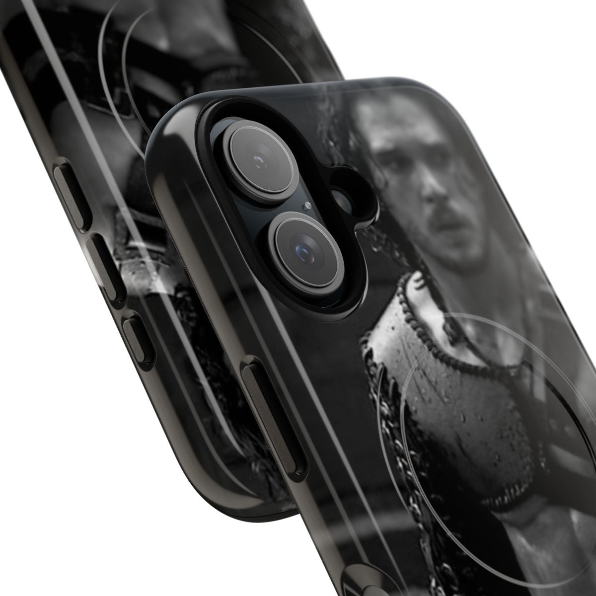 Magnetic tough phone case featuring the image of actor Kit Harington - Detail