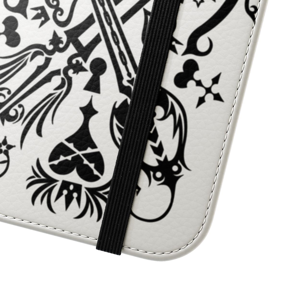 Kingdom Hearts-themed flip cover phone case - Close Up