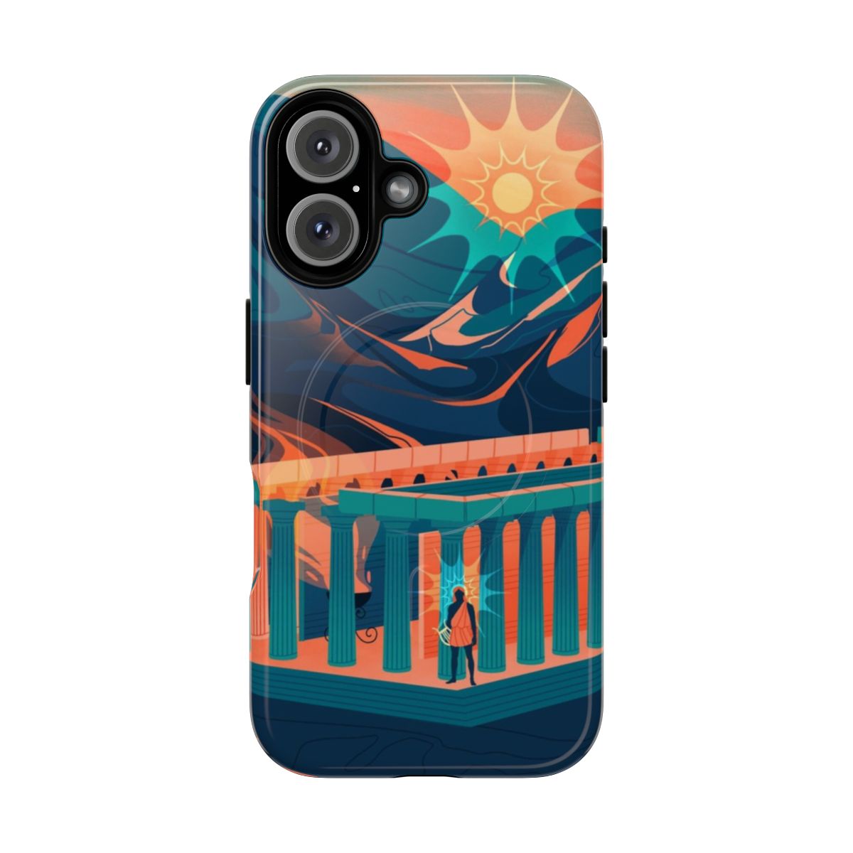 Tough phone case with an image of the ancient Temple of Apollo at Bassae in Greece