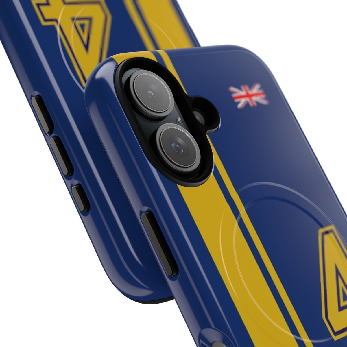 Vintage phone case with Tyrrell P34 six-wheeled Formula One race car design - Detail