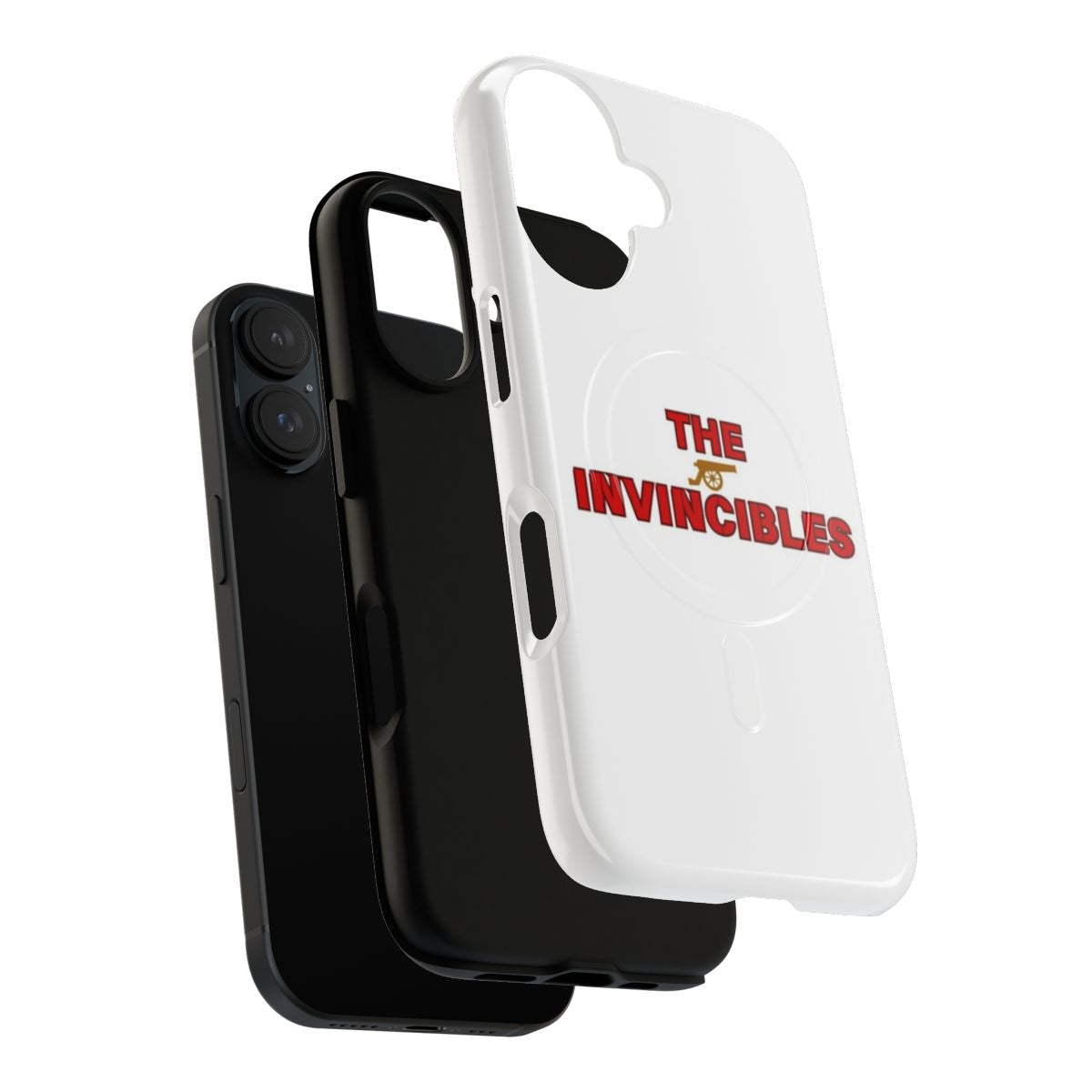 Magnetic tough phone case with Arsenal FC Invincibles inspired red and white design - Layers