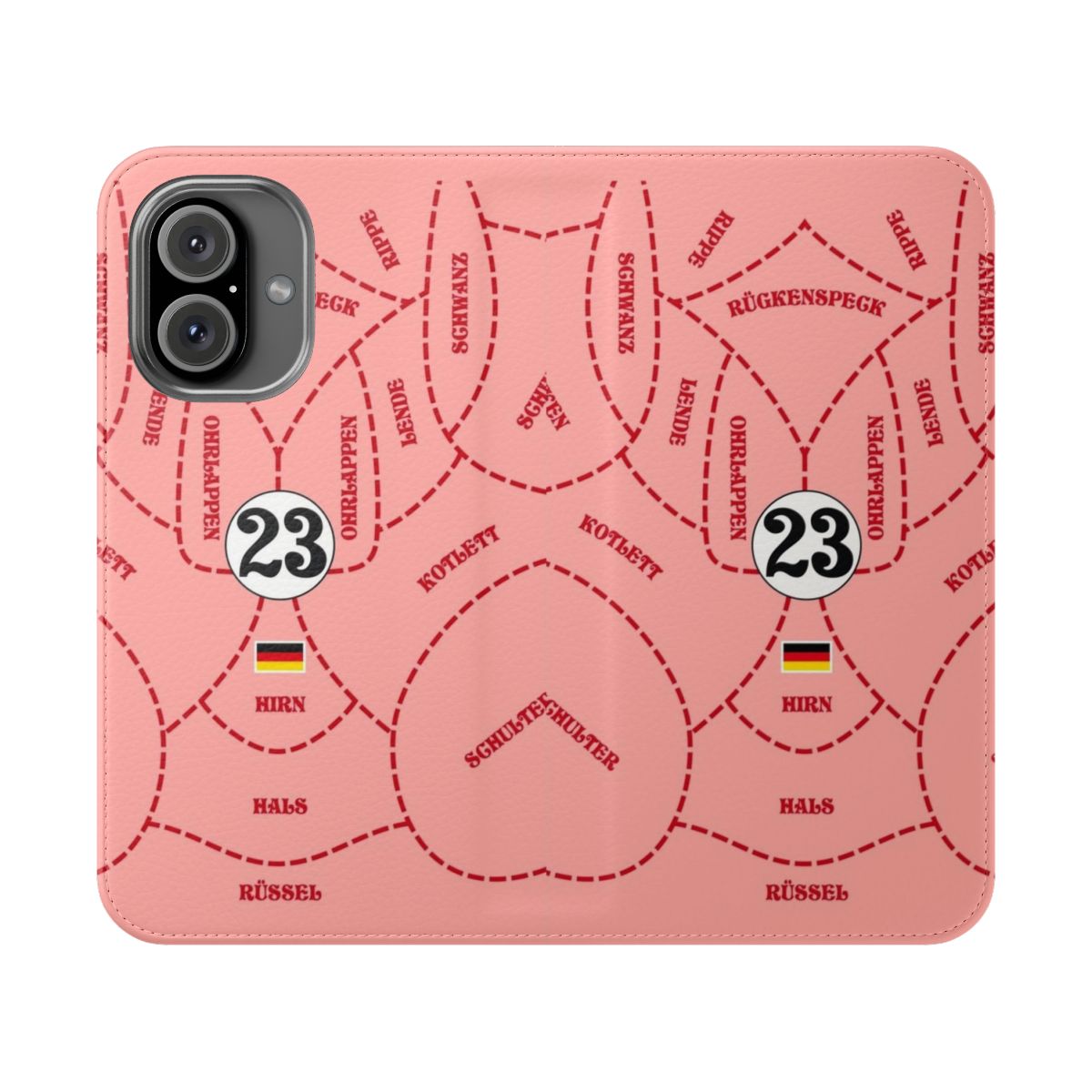 Vintage-style phone case with racing livery design inspired by the legendary Porsche 917 sports car