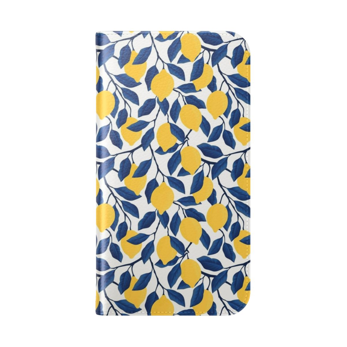 A vibrant lemon-patterned phone case - Folded Back