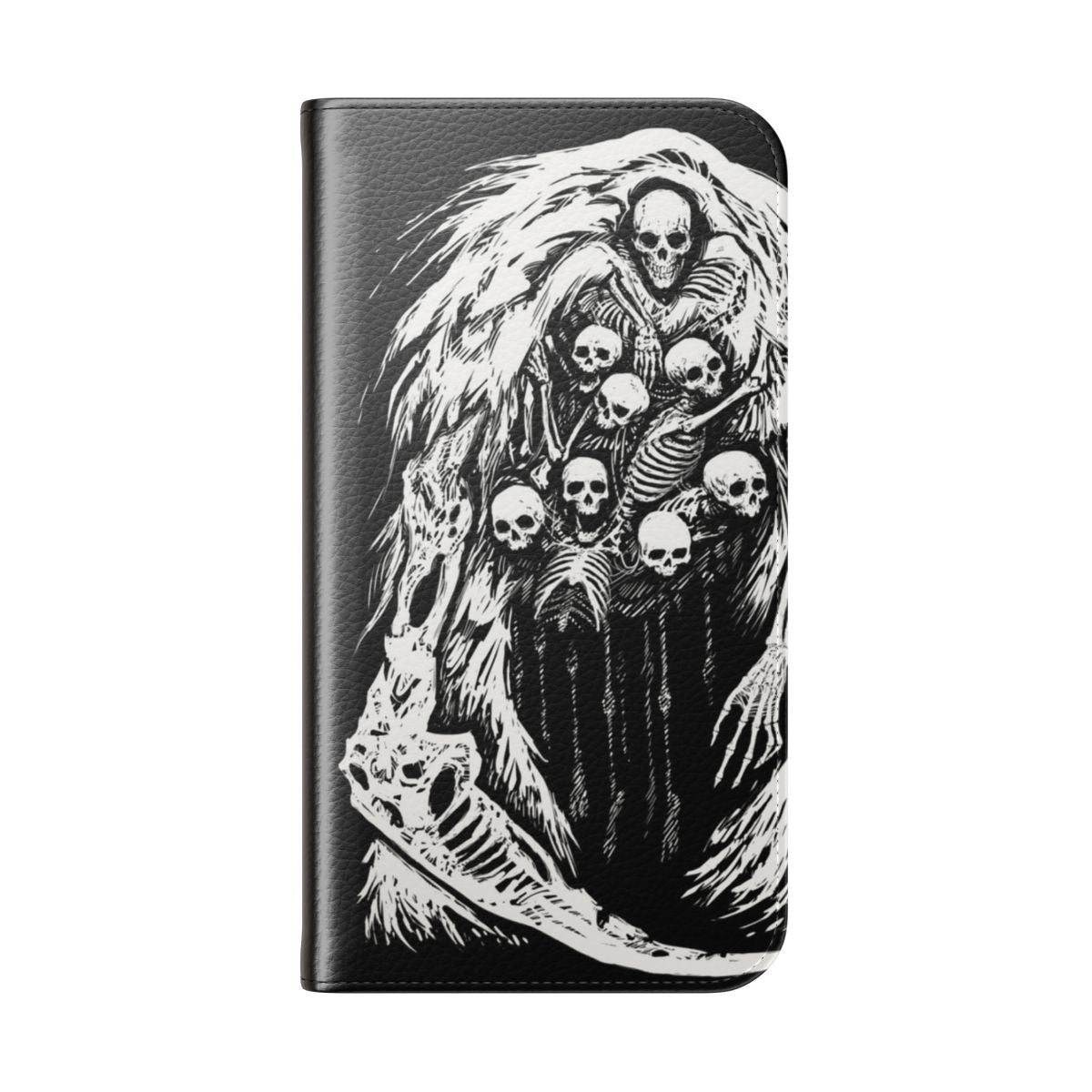 Haunting skeleton design phone case inspired by Dark Souls - Folded Back