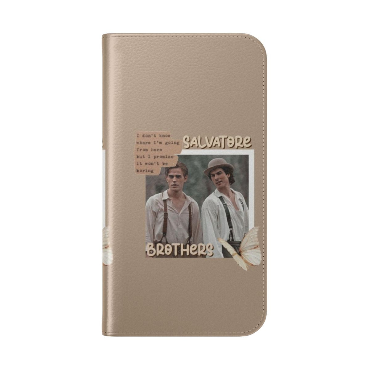 Salvatore Brothers Inspired Flip Cover Phone Case - Folded Back