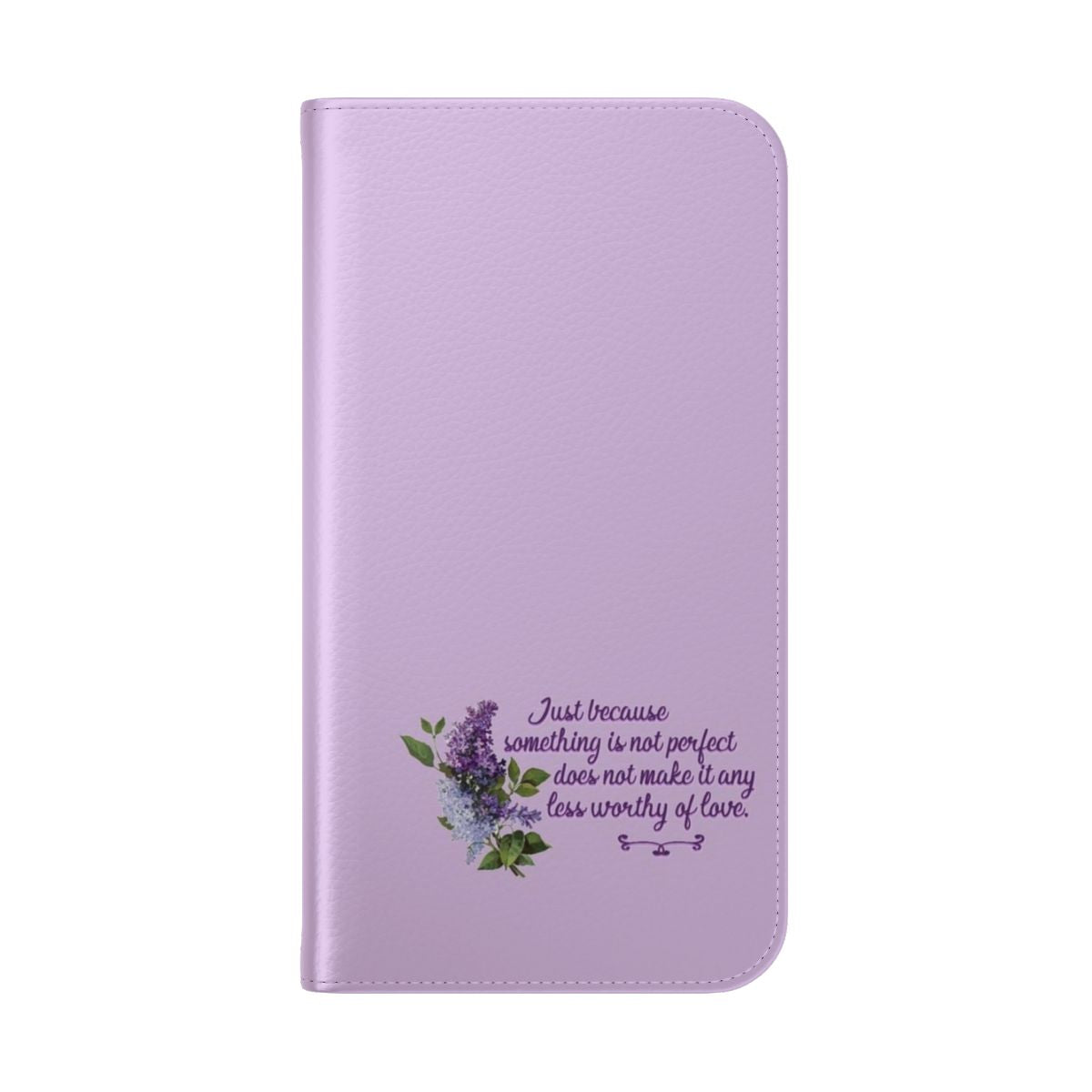 Bridgerton-Inspired Quote Phone Case - Flip Cover Design - Folded Back