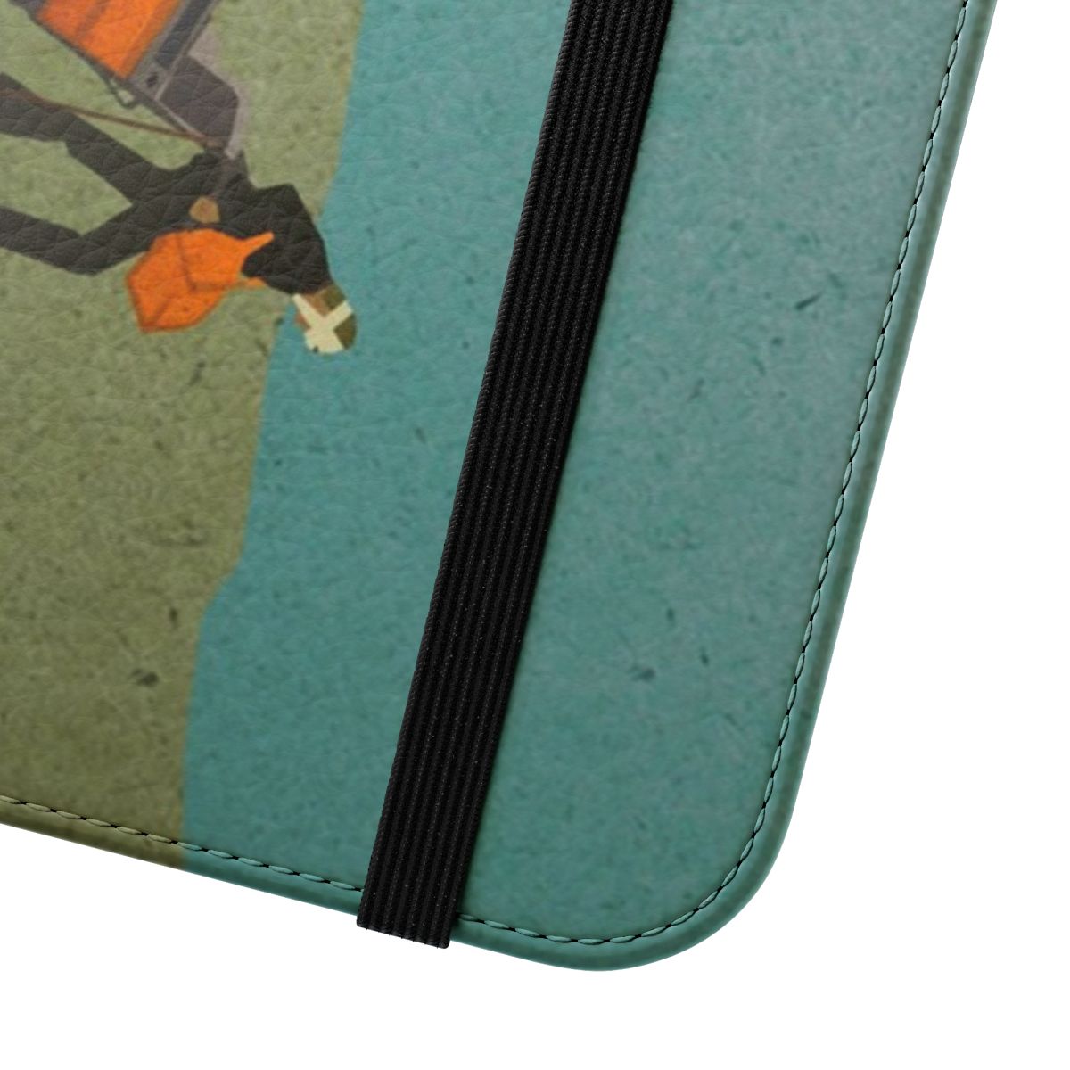 Film inspired flip phone case featuring the movie The Darjeeling Limited by Wes Anderson. - Close Up