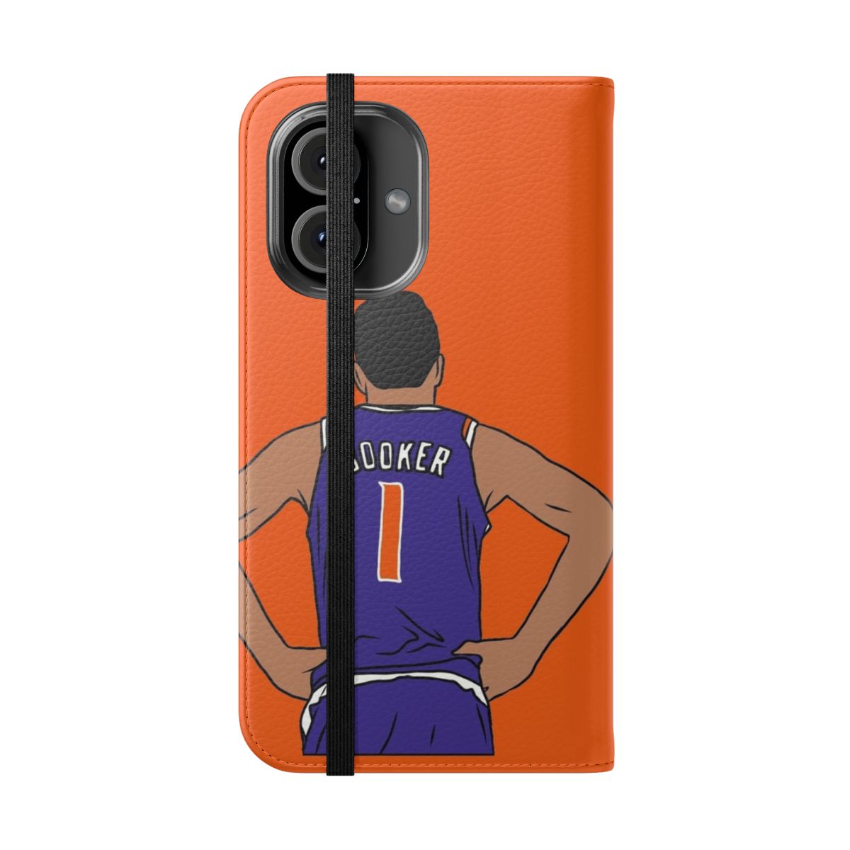 Custom Devin Booker Inspired Flip Cover Phone Case - Folded Front