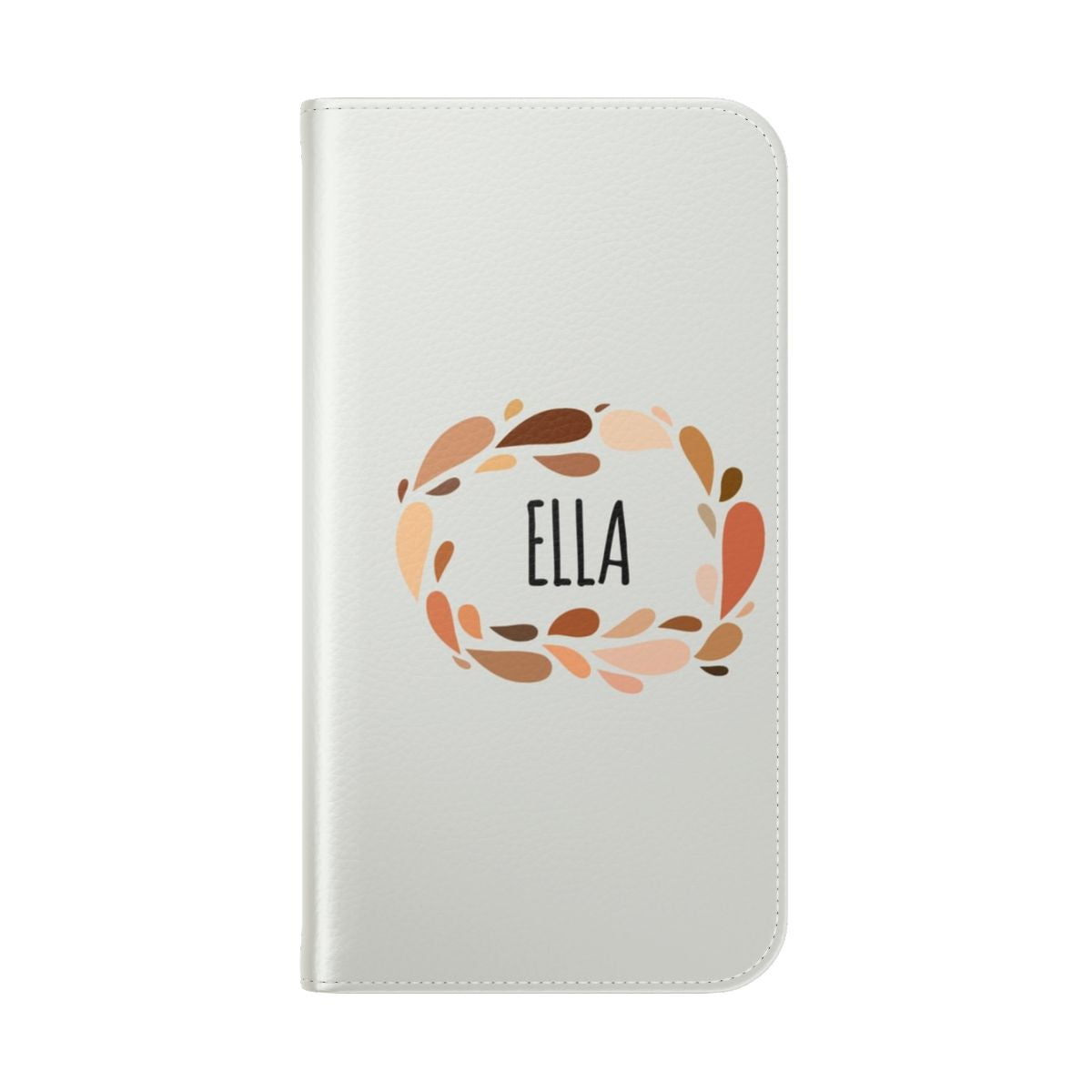 Personalized phone case with the name "Ella" in a stylish design. - Folded Back