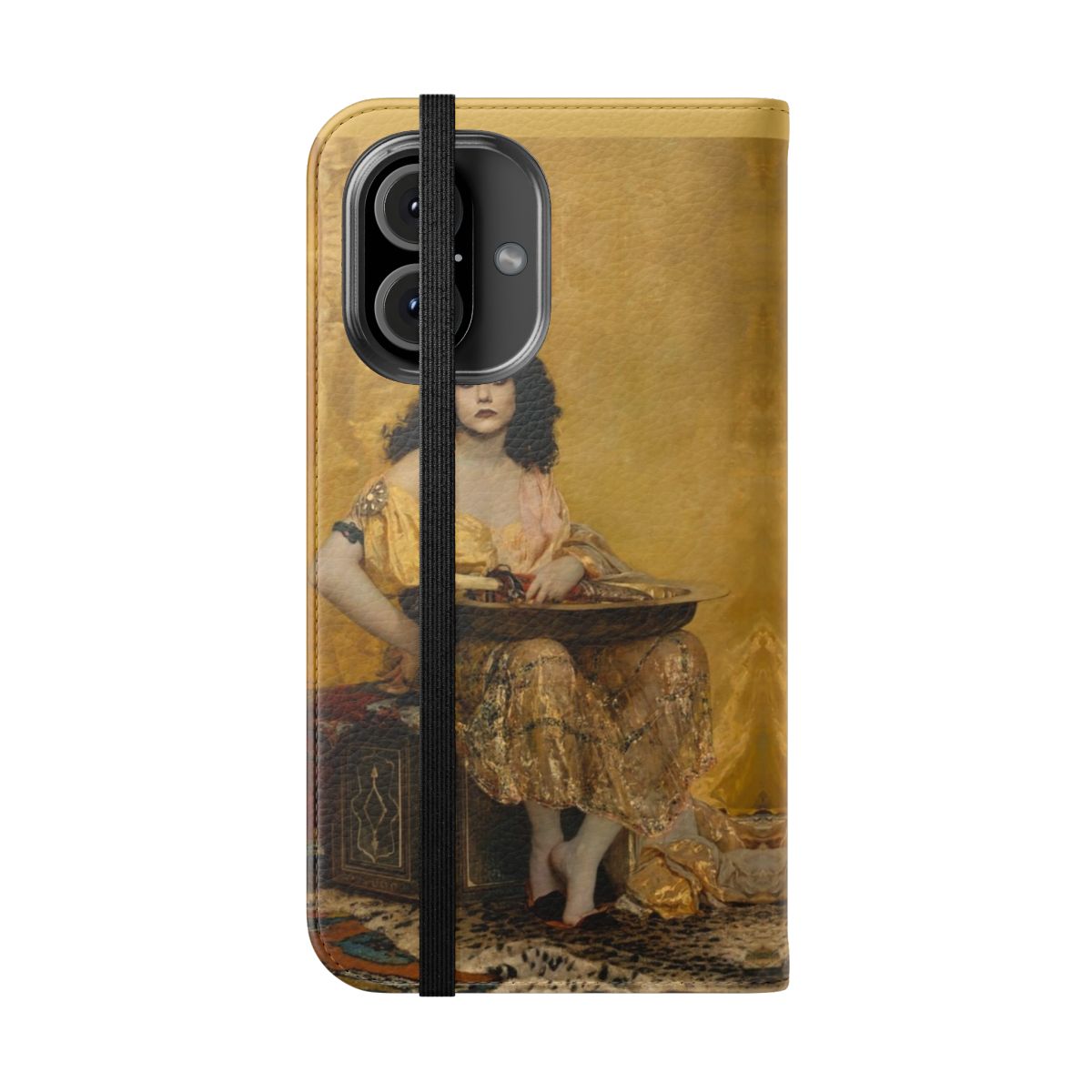 Gothic-style flip cover phone case inspired by the character Nadja from the TV series "What We Do in the Shadows" - Folded Front