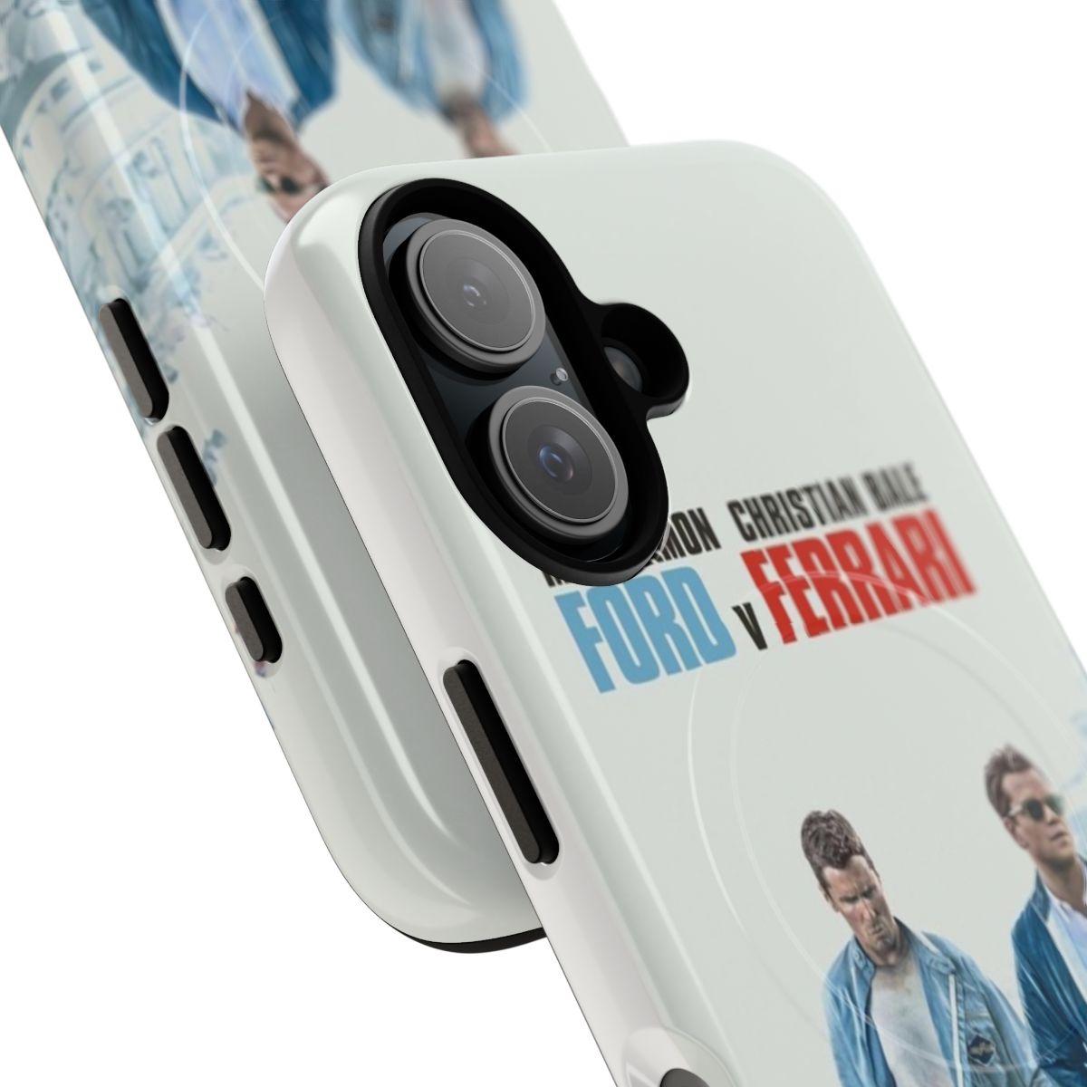 Magnetic tough phone case featuring Ford vs. Ferrari design - Detail