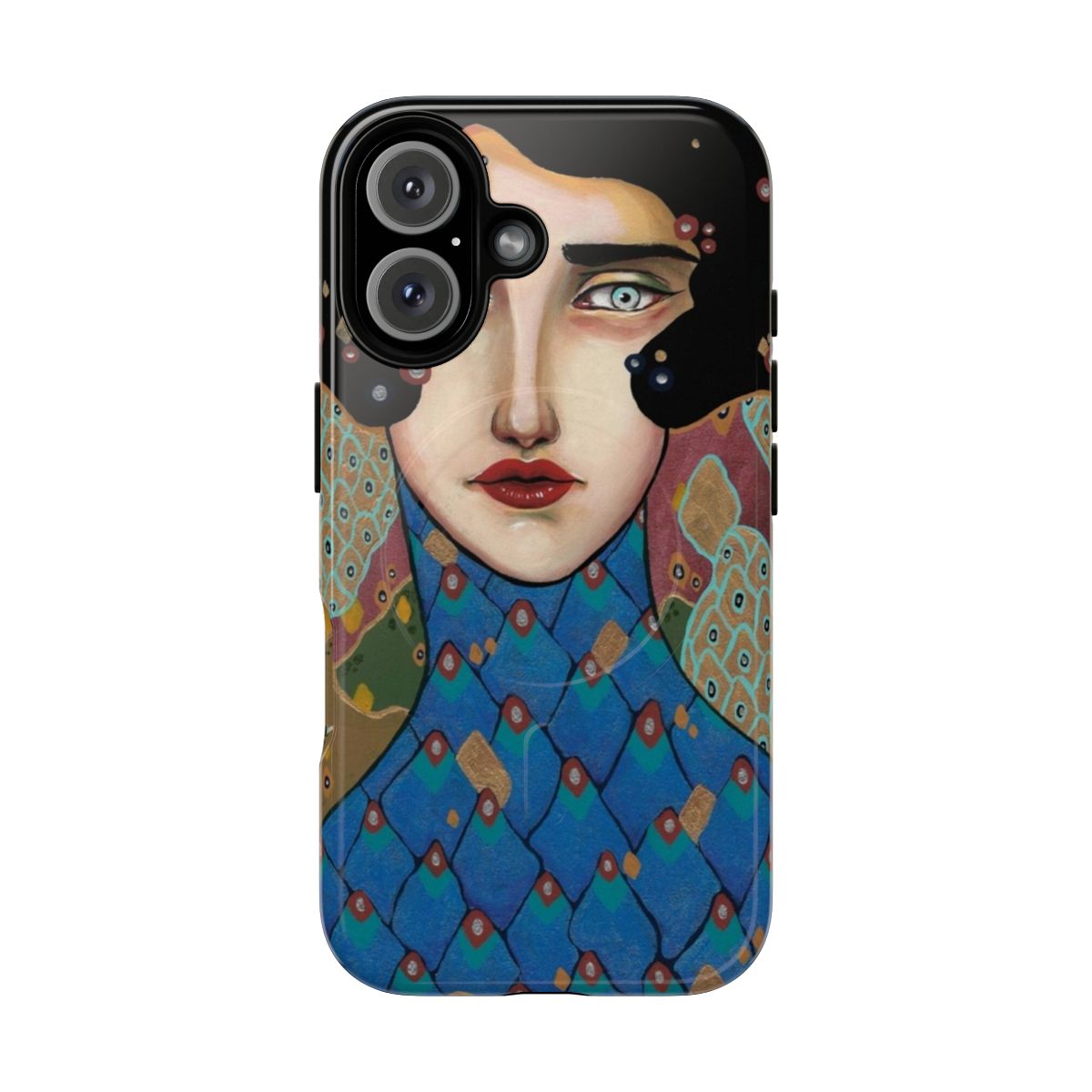 Judith Magnetic Phone Case with Colorful Portrait Artwork