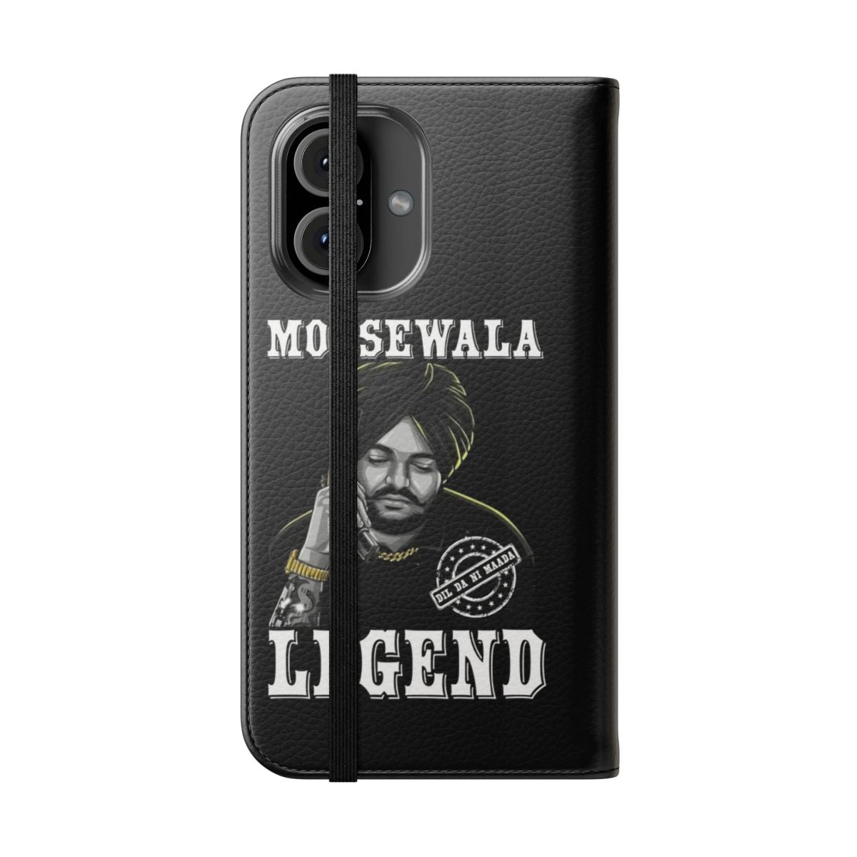 Sidhu Moose Wala Tribute Phone Case - Durable and Stylish Mobile Accessory - Folded Front