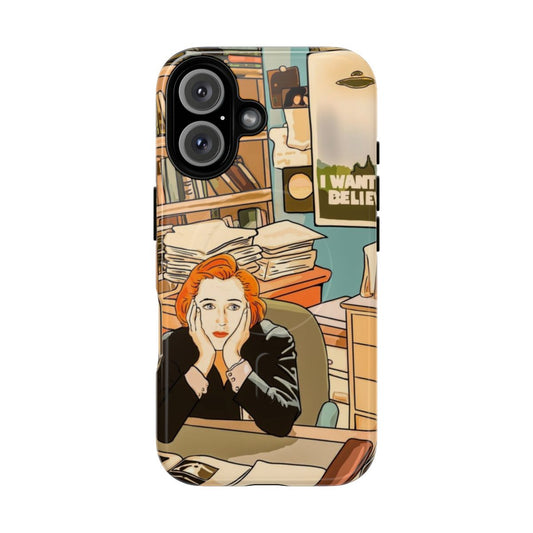 Tough phone case featuring Dana Scully and Fox Mulder from the sci-fi TV series The X-Files