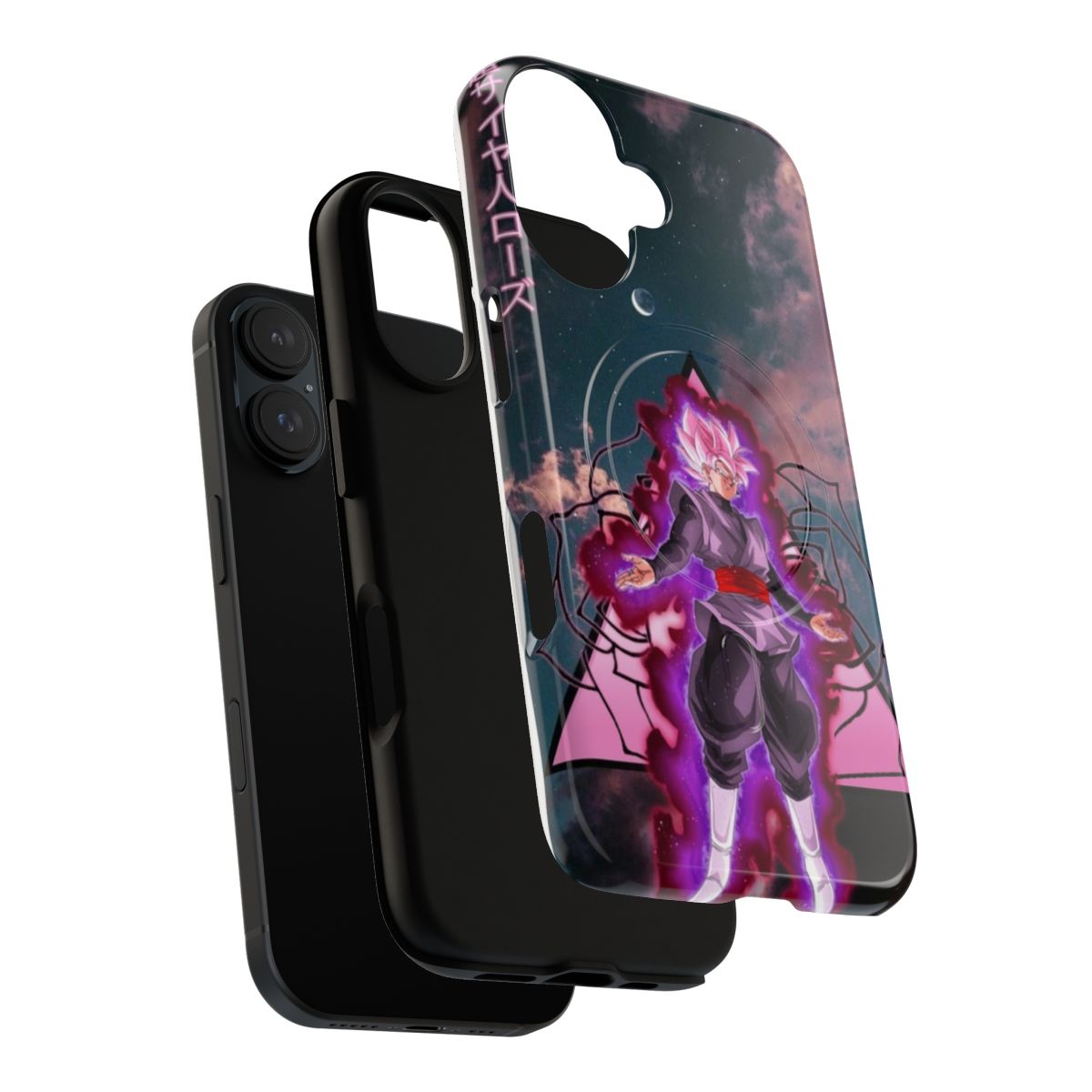 Goku Black Rose inspired magnetic tough phone case - Layers