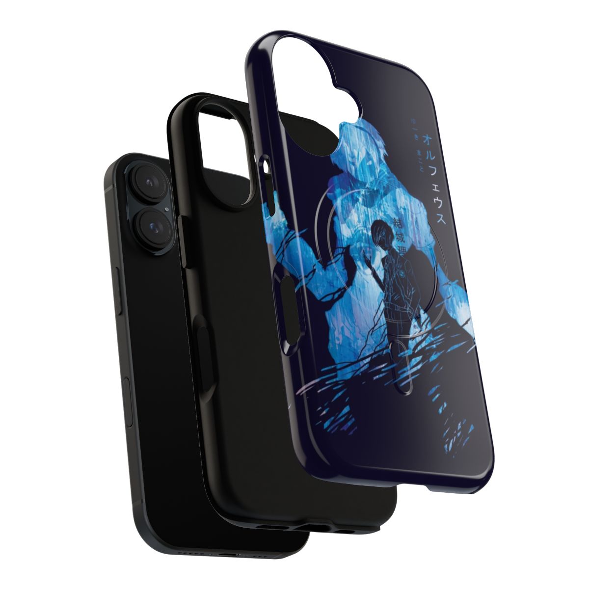 Persona 3 inspired blue magnetic tough phone case - Layers