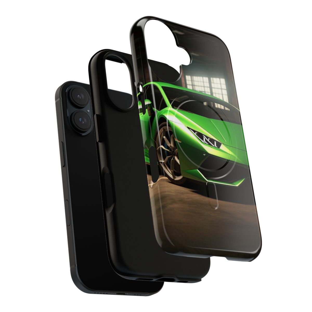 Magnetic Tough Phone Case featuring a Lamborghini Huracan design - Layers