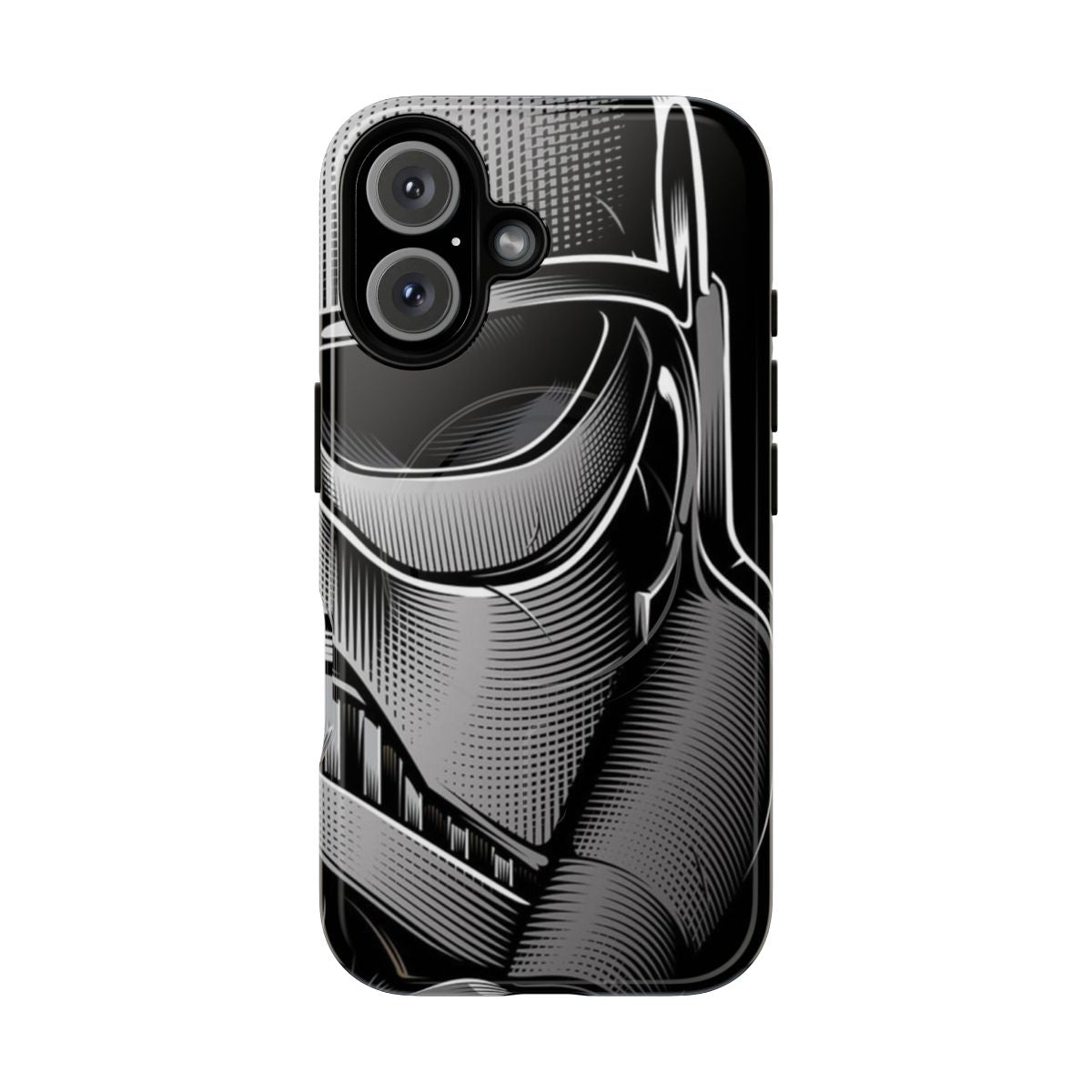 Artistic robot-themed magnetic protective phone case for iPhone models