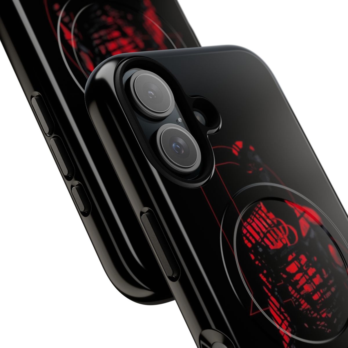 Marvel Daredevil-inspired magnetic tough phone case with intricate shadow design - Detail