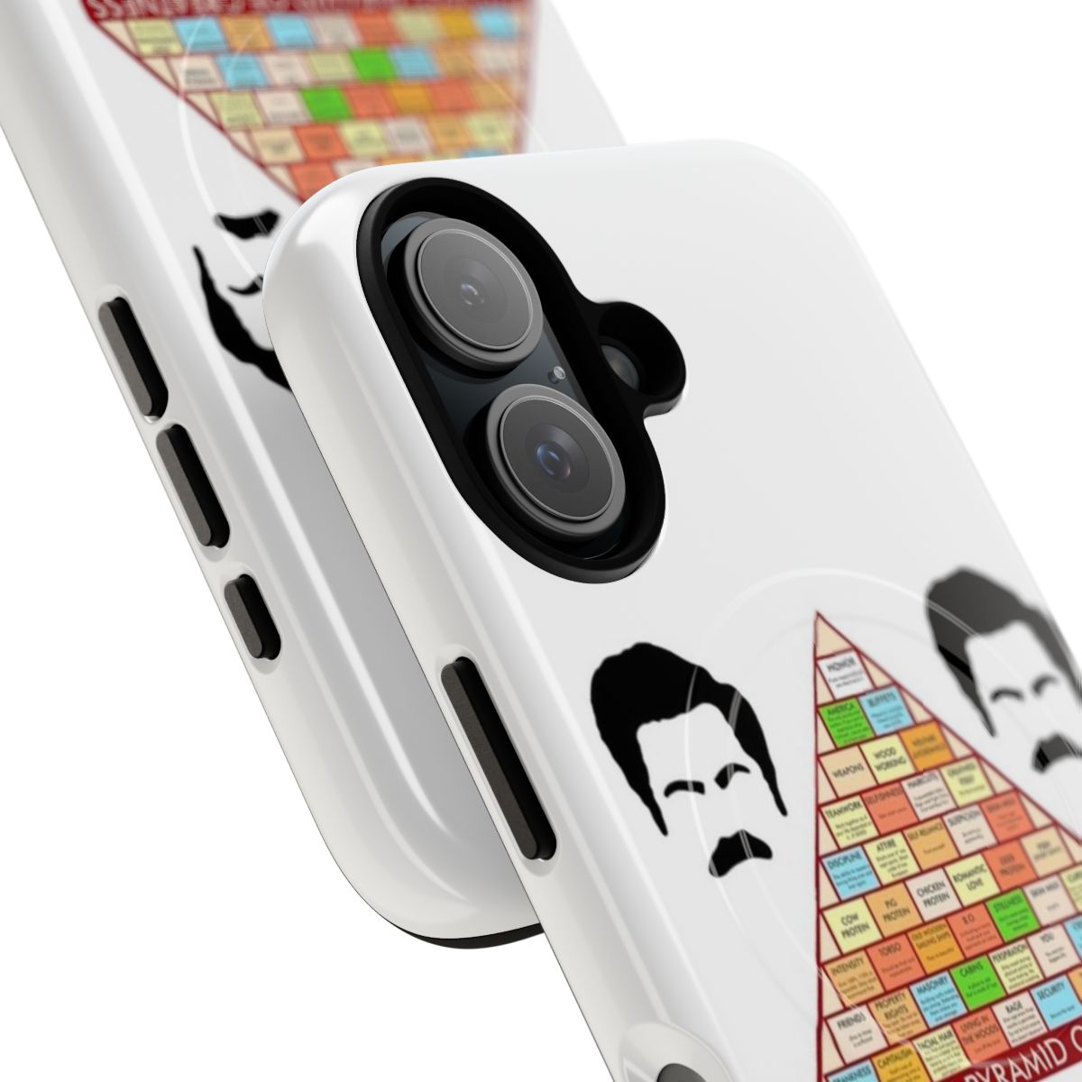 Durable phone case featuring the Swanson Pyramid of Greatness from the TV show Parks and Recreation - Detail