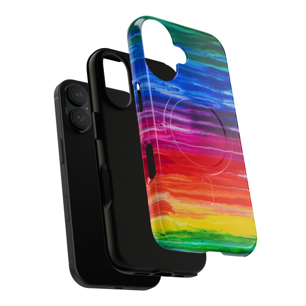 Customizable magnetic tough phone cases in various designs by Mal Makes - Layers