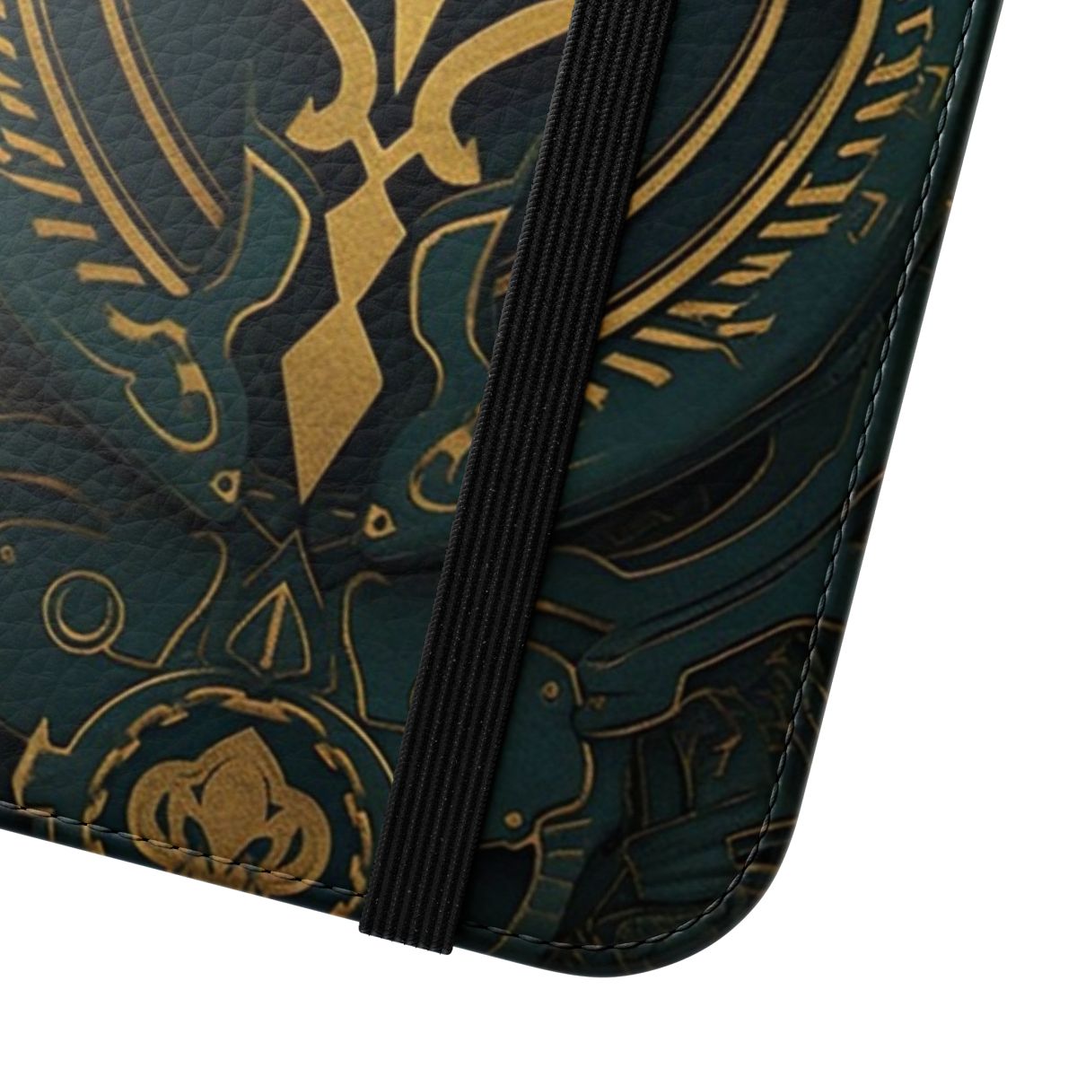 Fantasy-inspired Zelda-themed flip cover phone case - Close Up