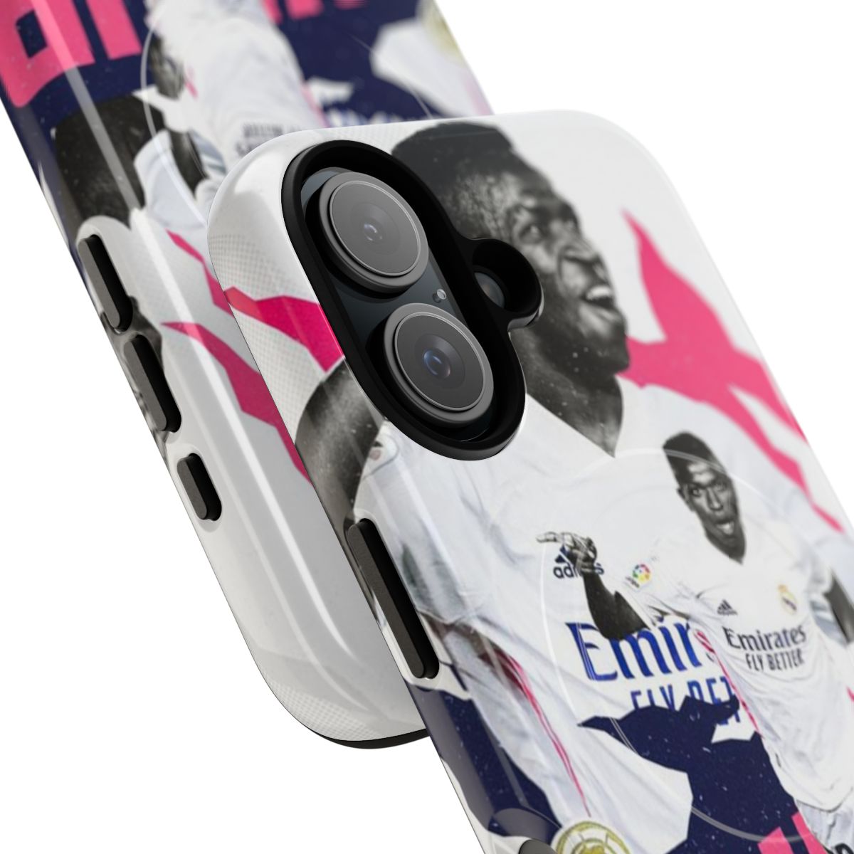 Vinicius Jr. inspired magnetic tough phone case with sports fan art design - Detail