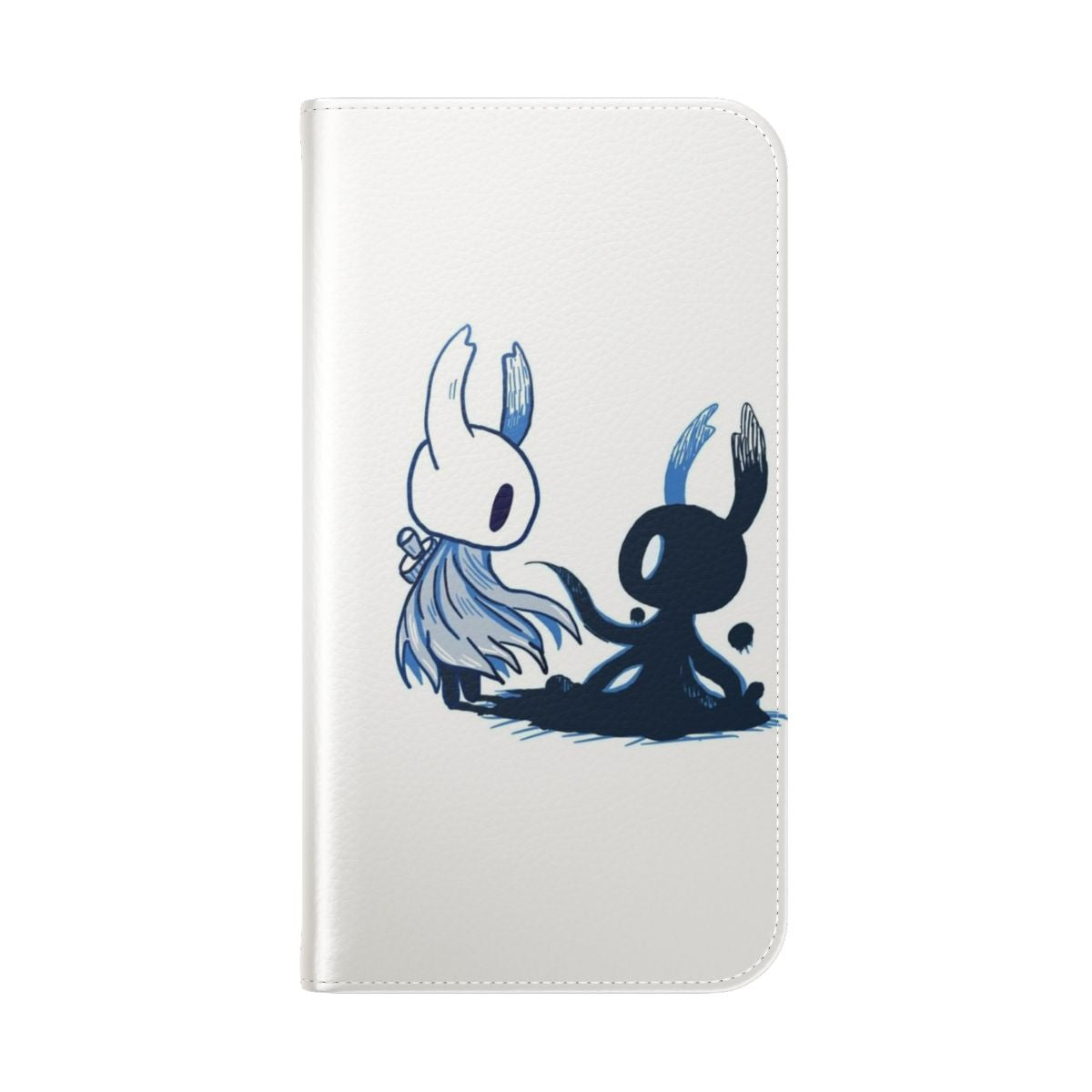 Hollow Knight-themed flip phone case with a blue shade design - Folded Back