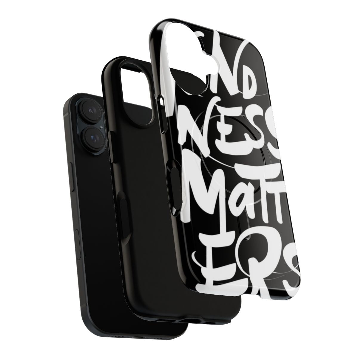 Motivational Magnetic Tough Phone Case with Inspirational Typography - Layers