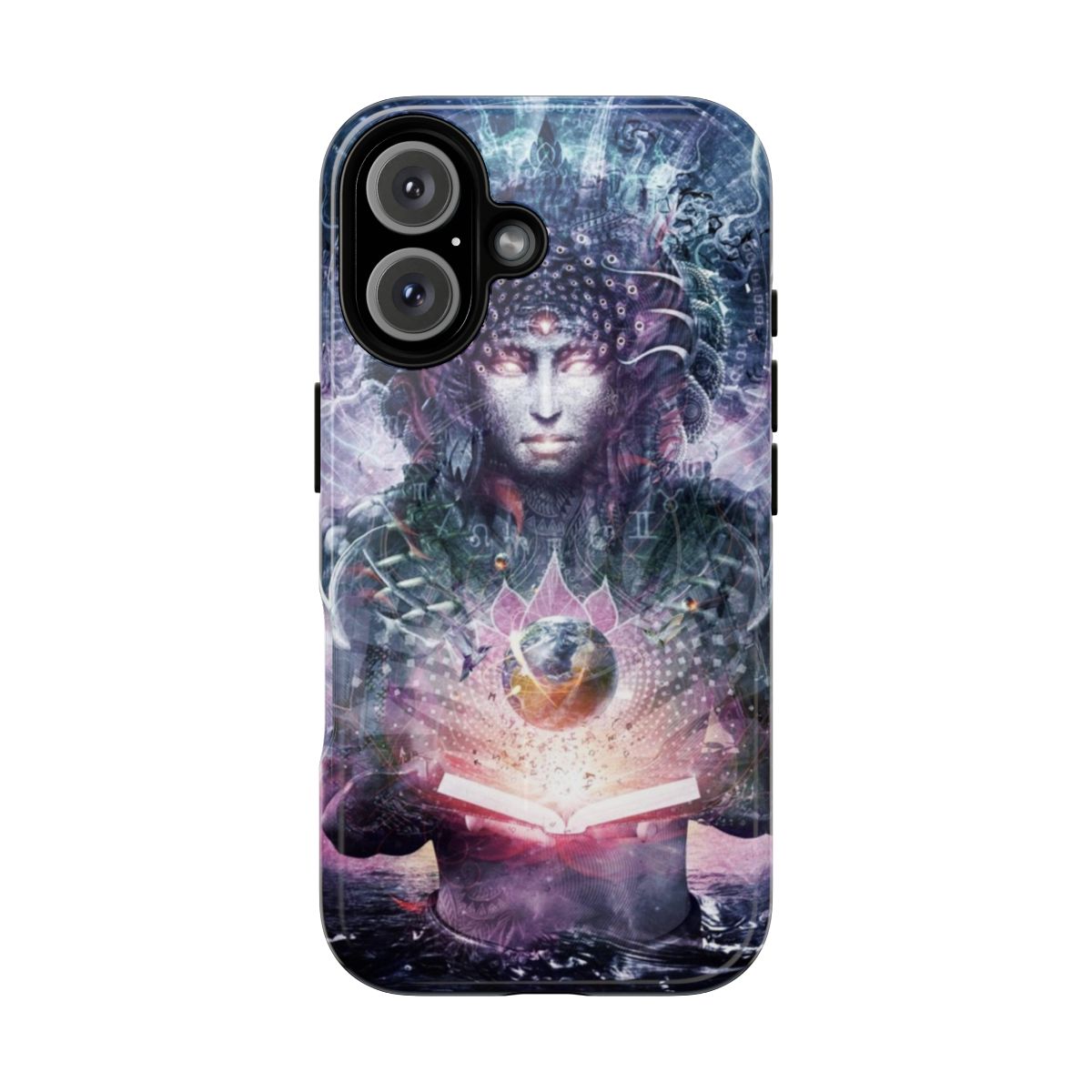 Visionary ocean atlas phone case featuring cosmic, mythical, and Greek mythology inspired artwork