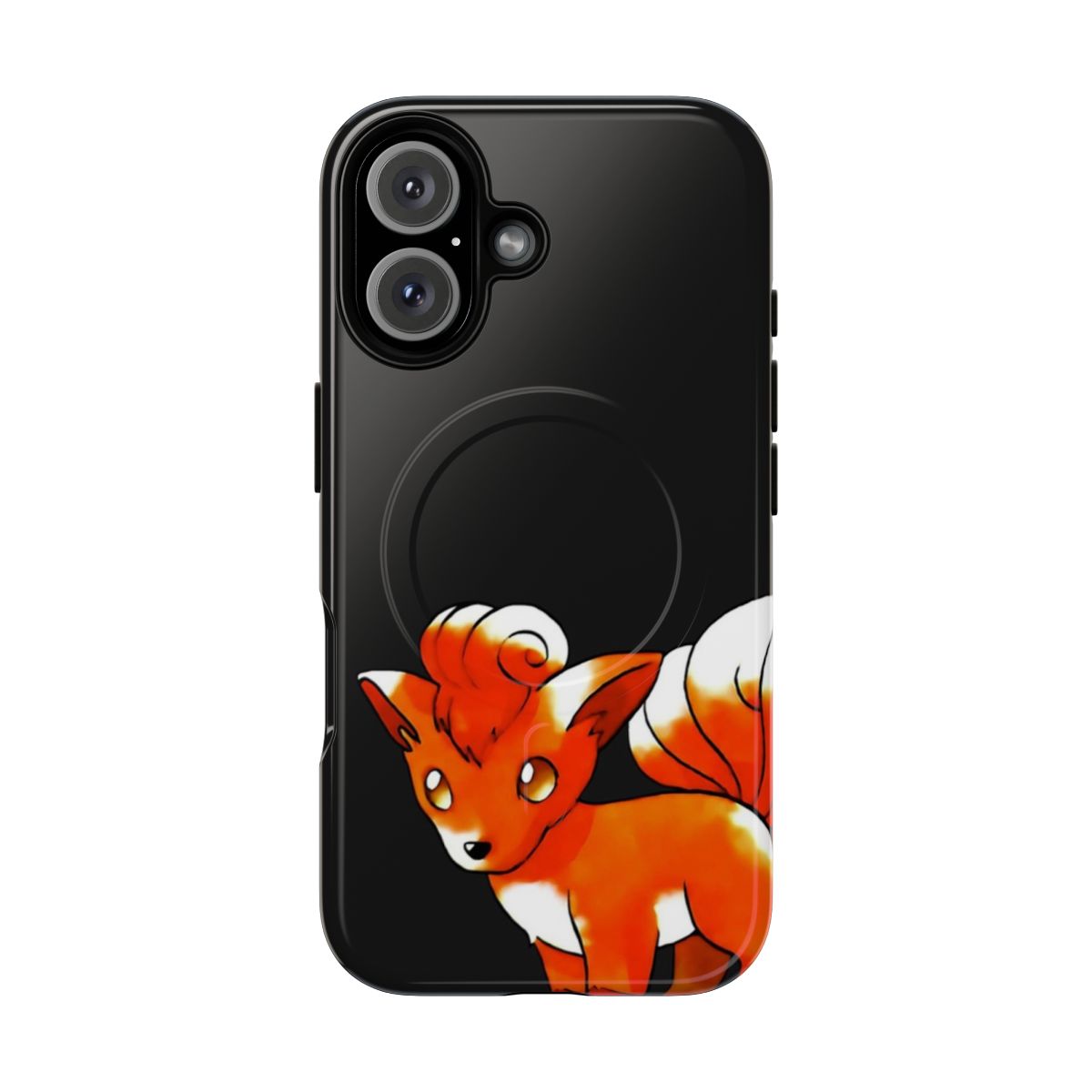 Retro-style pixel art phone case featuring a Vùlpíx character design