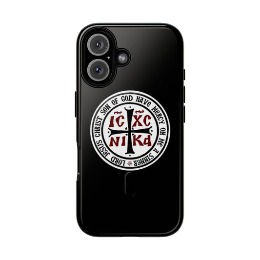 Magnetic tough phone case featuring the Jesus Prayer for Orthodox Christian devotion