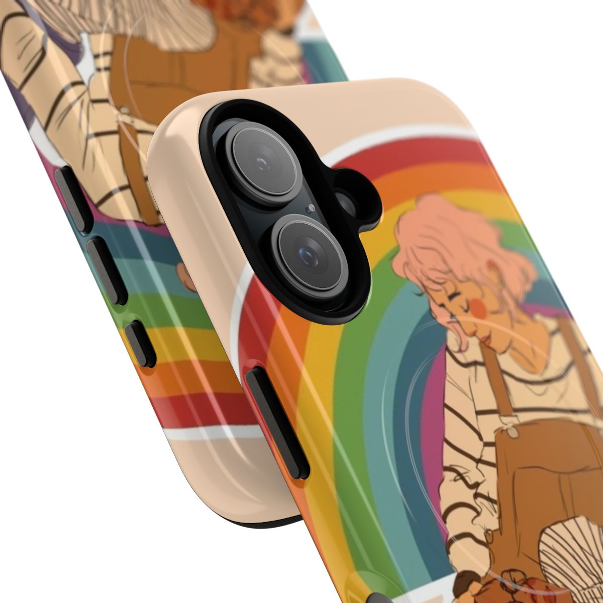 Gentle Love Pastel Magnetic Tough Phone Case with LGBTQ+ Pride Design - Detail