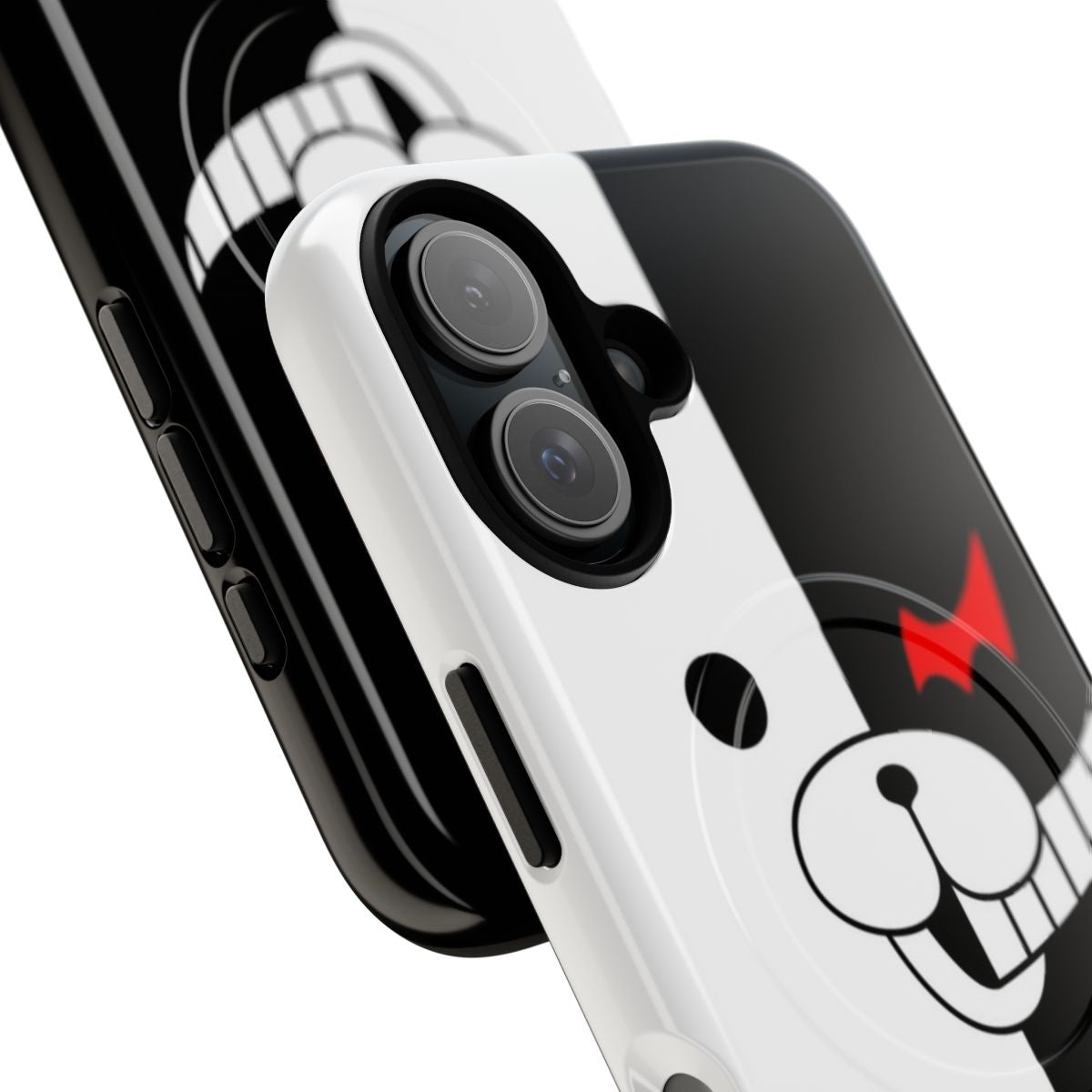 Magnetic phone case with Monokuma, the iconic bear character from the Danganronpa anime series - Detail