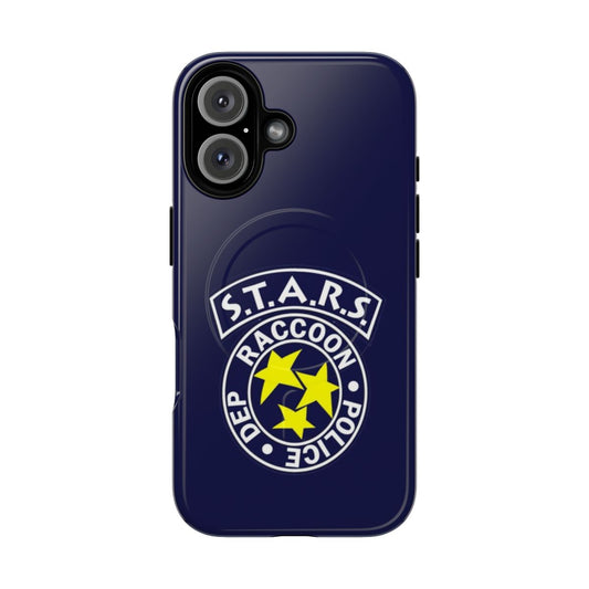 Magnetic tough phone case featuring the iconic S.T.A.R.S. logo from the Resident Evil video game series.