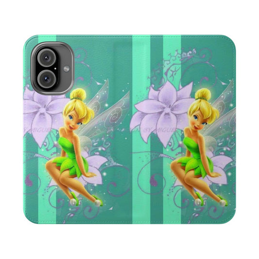 Tinkerbell-inspired phone case with flip cover design