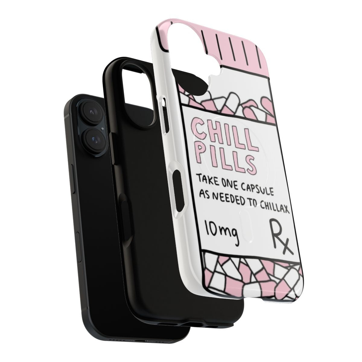 Chillax Magnetic Tough Phone Case with Pill Design - Layers