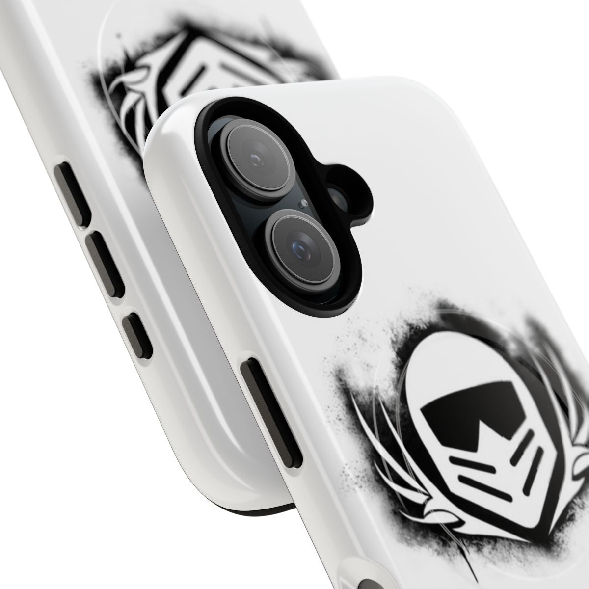 Motorstorm-inspired antler-style phone case with a stenciled graffiti design - Detail