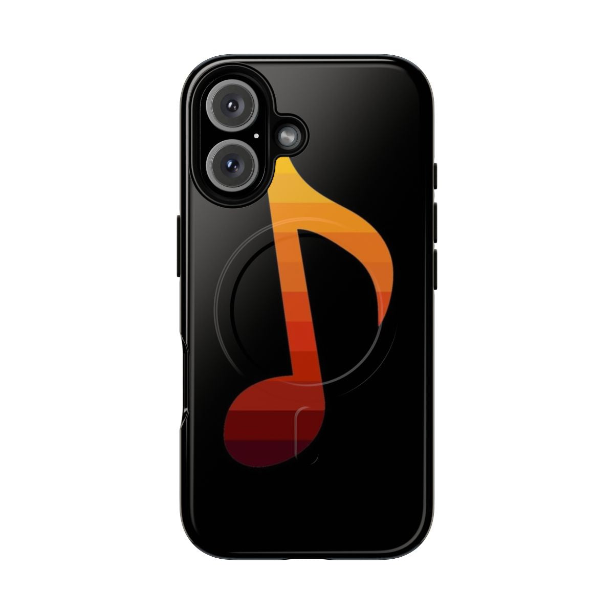 Magnetic tough phone case featuring a Utah sunset and music note design.