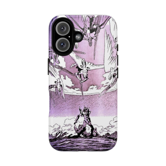 Neon Genesis Evangelion inspired magnetic tough phone case featuring Eva units and characters