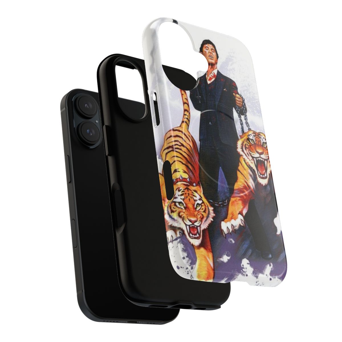 Rugged magnetic phone case with tiger design for Montana - Layers