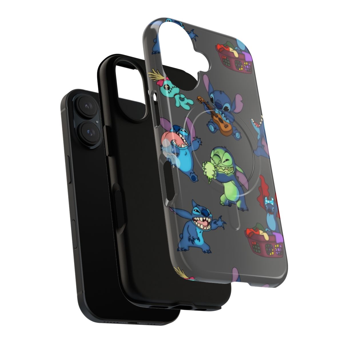 Magnetic tough phone cases featuring the beloved characters Stitch and Scrump from the popular animated film Lilo & Stitch. - Layers