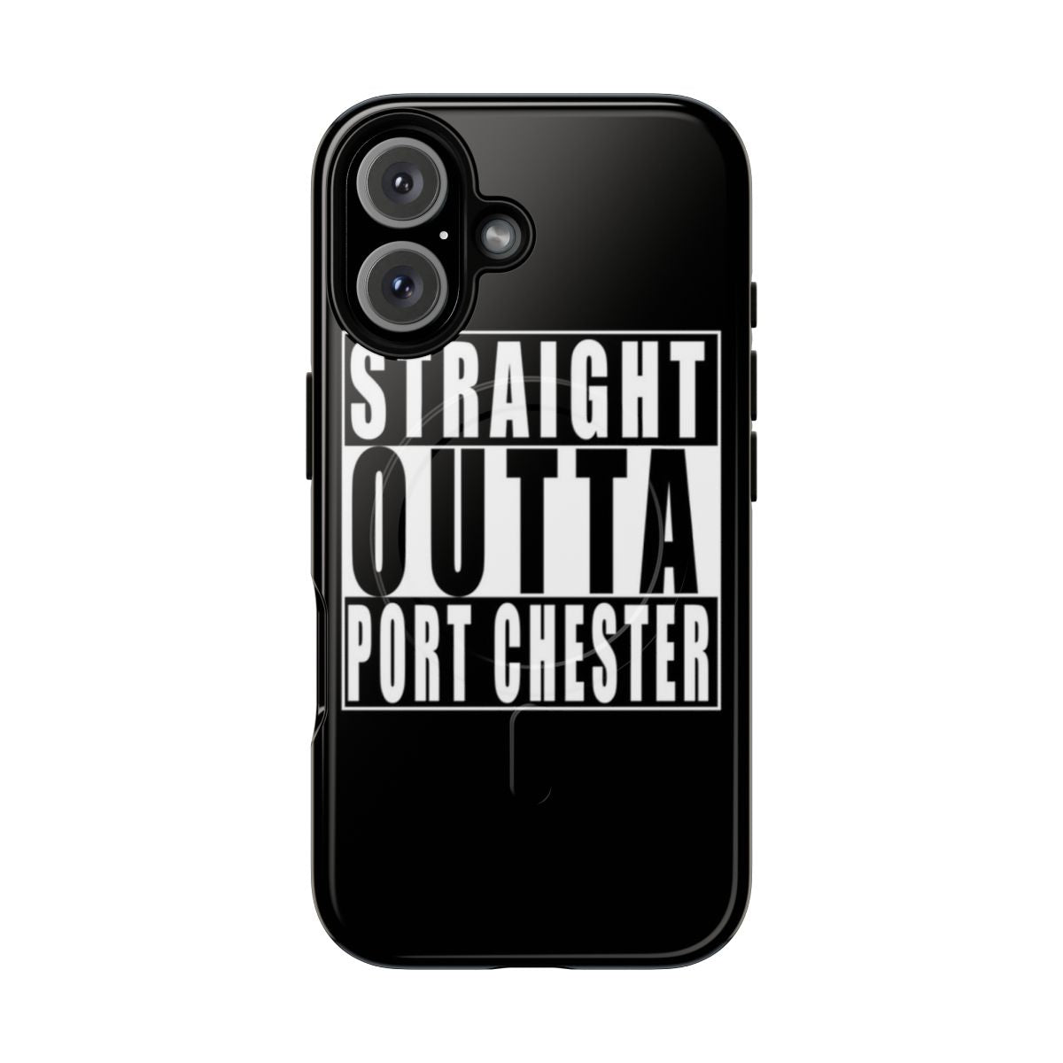 Straight Outta Port Chester, United States Magnetic Tough Phone Case with NWA and Compton Rapper Inspired Design