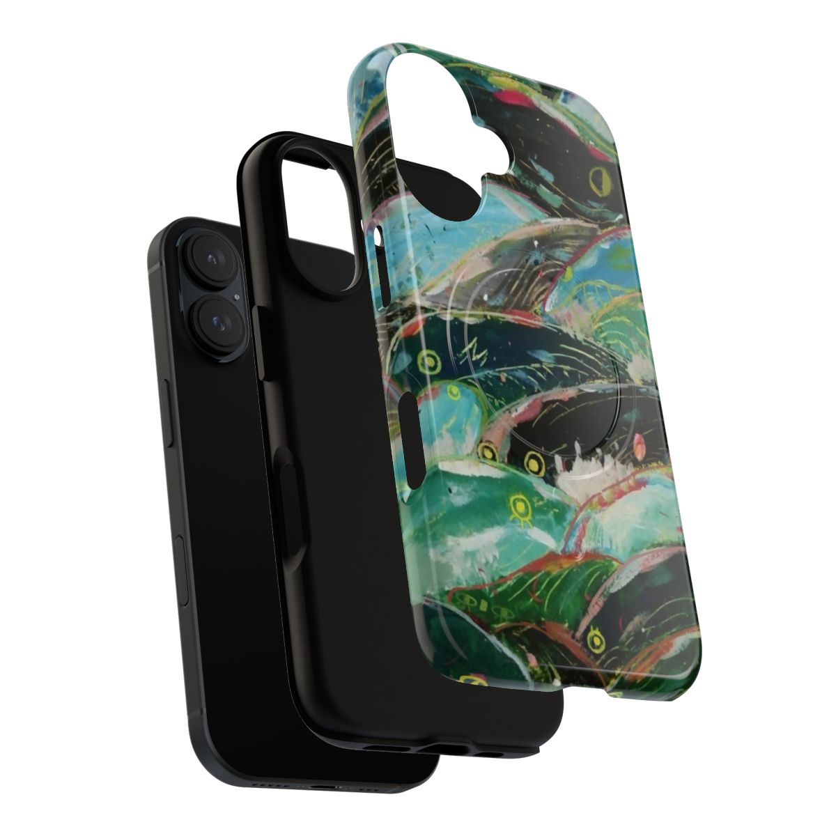 Artistic waves phone case design inspired by the Studio Ghibli film Ponyo - Layers