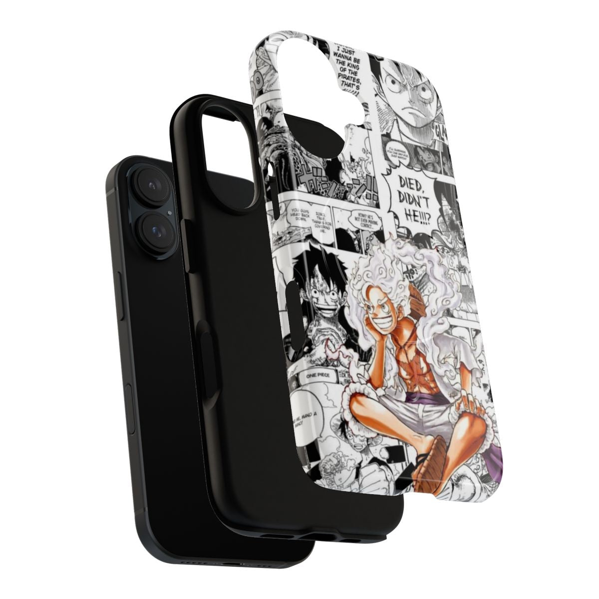 Durable phone case featuring Monkey D. Luffy from the anime One Piece - Layers